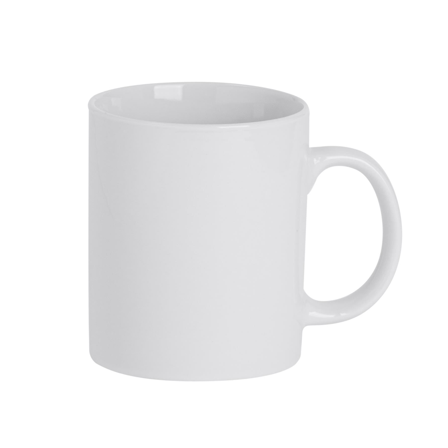 285ml White China Coffee Mugs - Pack of Six