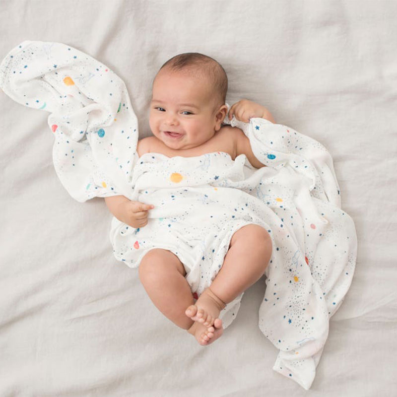 Boutique Large Silky Soft Bamboo Swaddle, Stargaze
