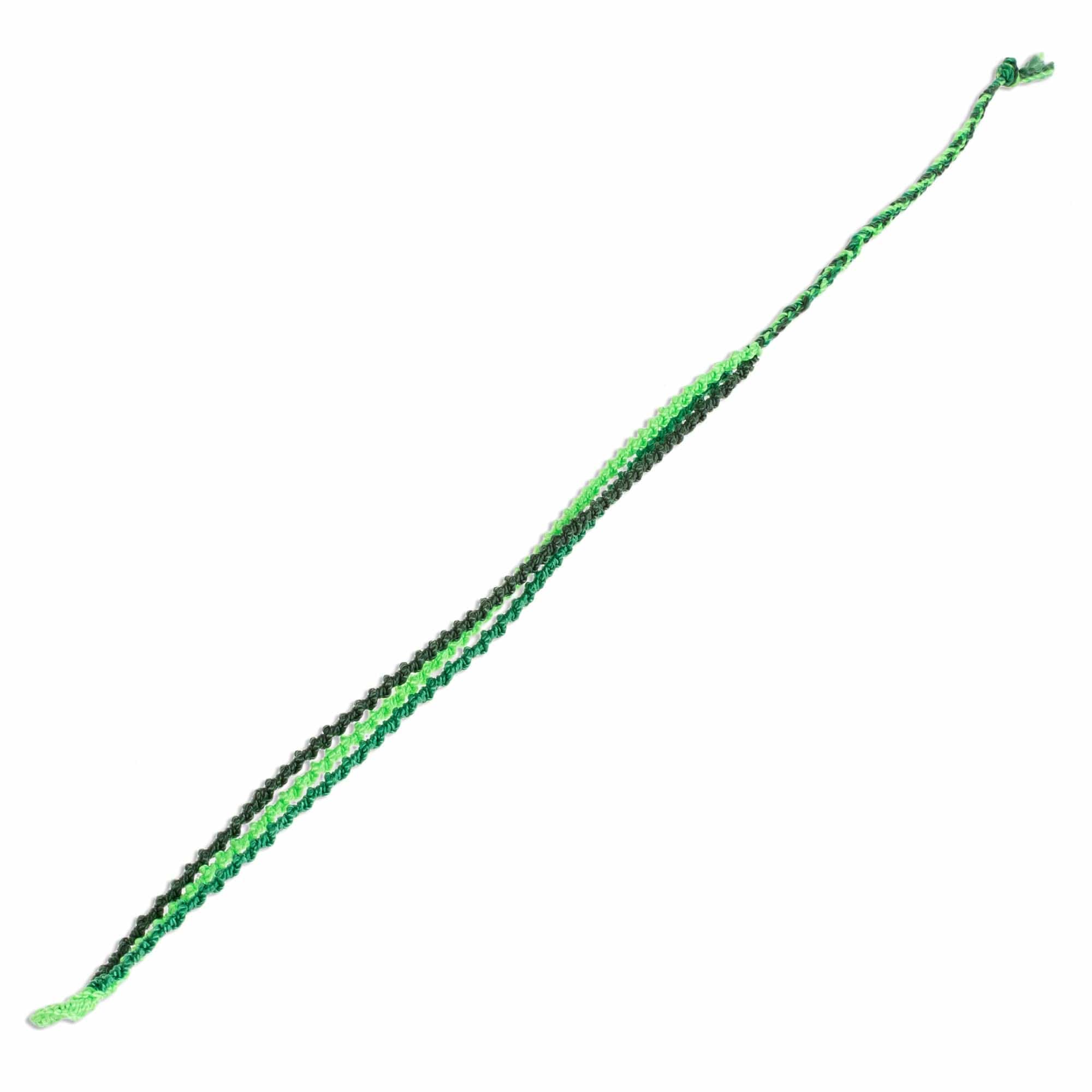 Green Braided Strand Bracelet - Mountains of Atitlan