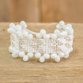 White Beaded Bracelet - Atitlan Frost
