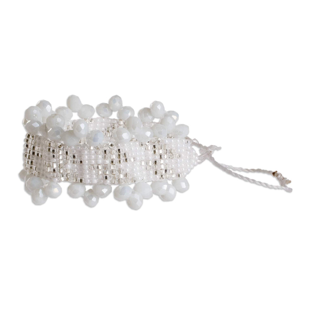 White Beaded Bracelet - Atitlan Frost