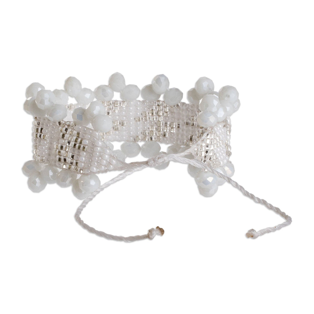 White Beaded Bracelet - Atitlan Frost