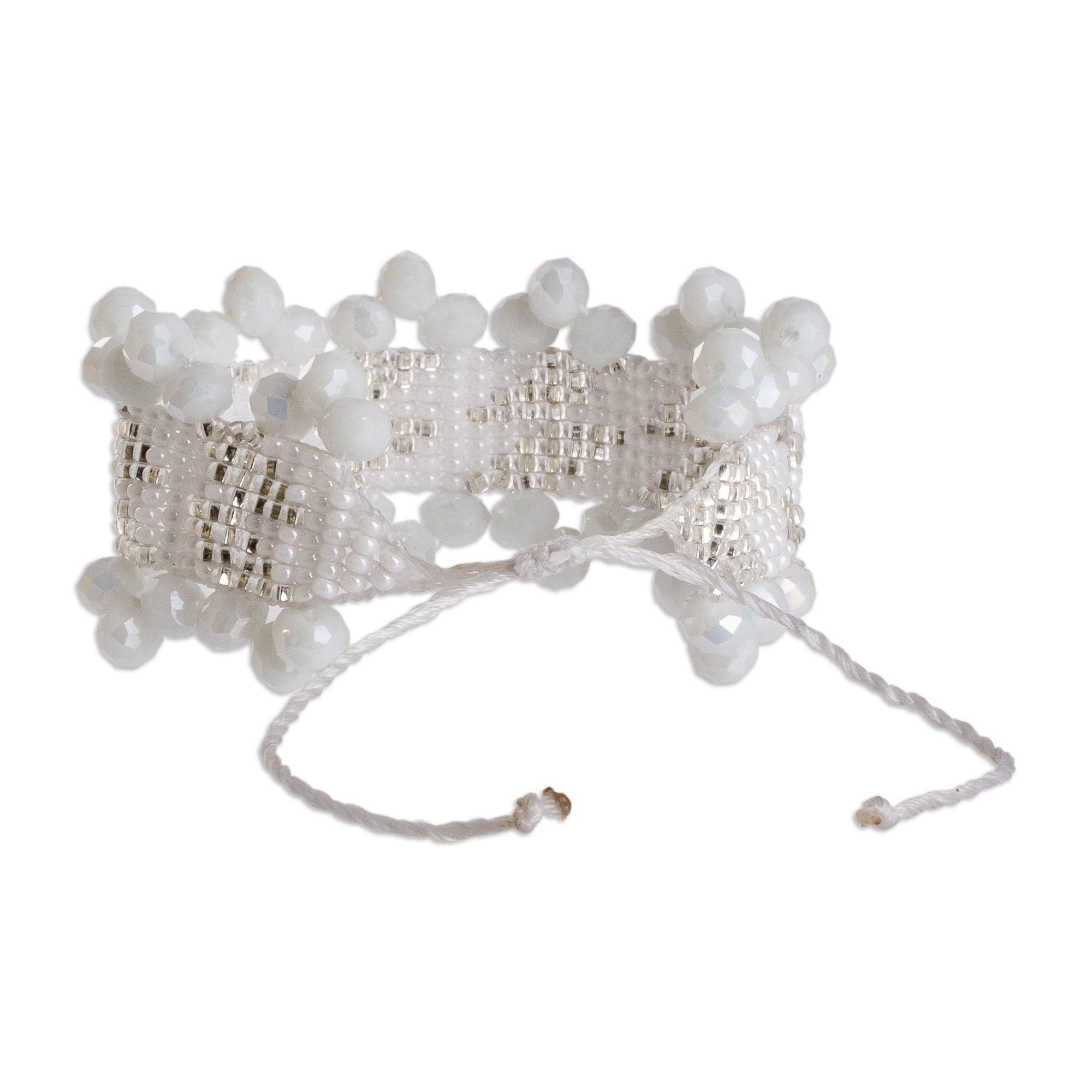 White Beaded Bracelet - Atitlan Frost