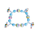 Handcrafted Ceramic Beaded Stretch Bracelet from Guatemala - Macaws in the Sky